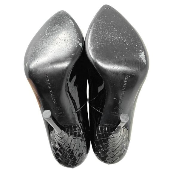 Bottega Veneta Black Patent Intrecciato Stiletto Pumps Size 40.5 - Picture 8 of 9